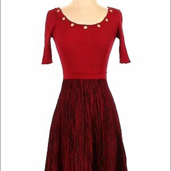 Candie’s Red Sweater Mini Dress— Size XS - Picture 1 of 9